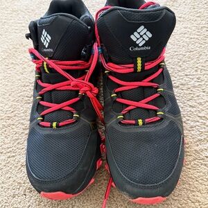 Columbia Black and Hot Pink Ankle Hiking Boots